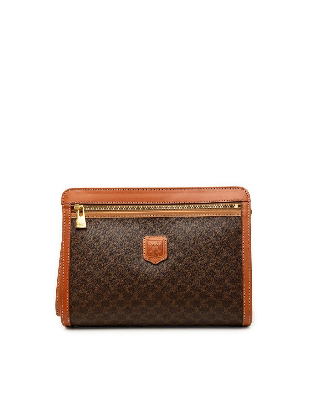 Celine Macadam Coated Canvas Clutch #321362C32B